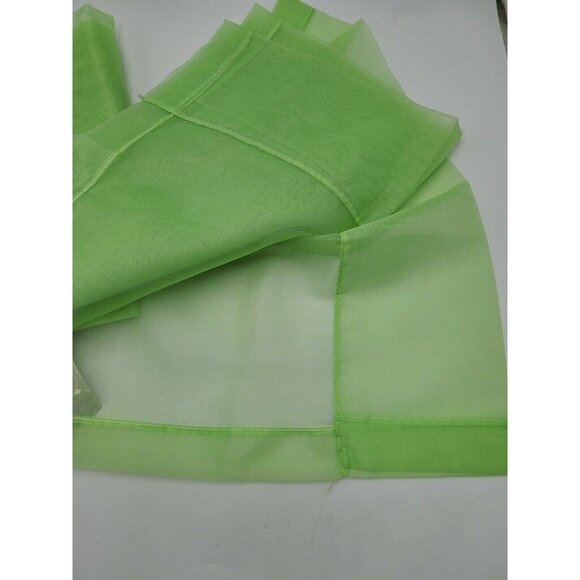 Paris Tailored Curtain Panel Apple Green 56" x 72" Sheer New - Picture 8 of 9
